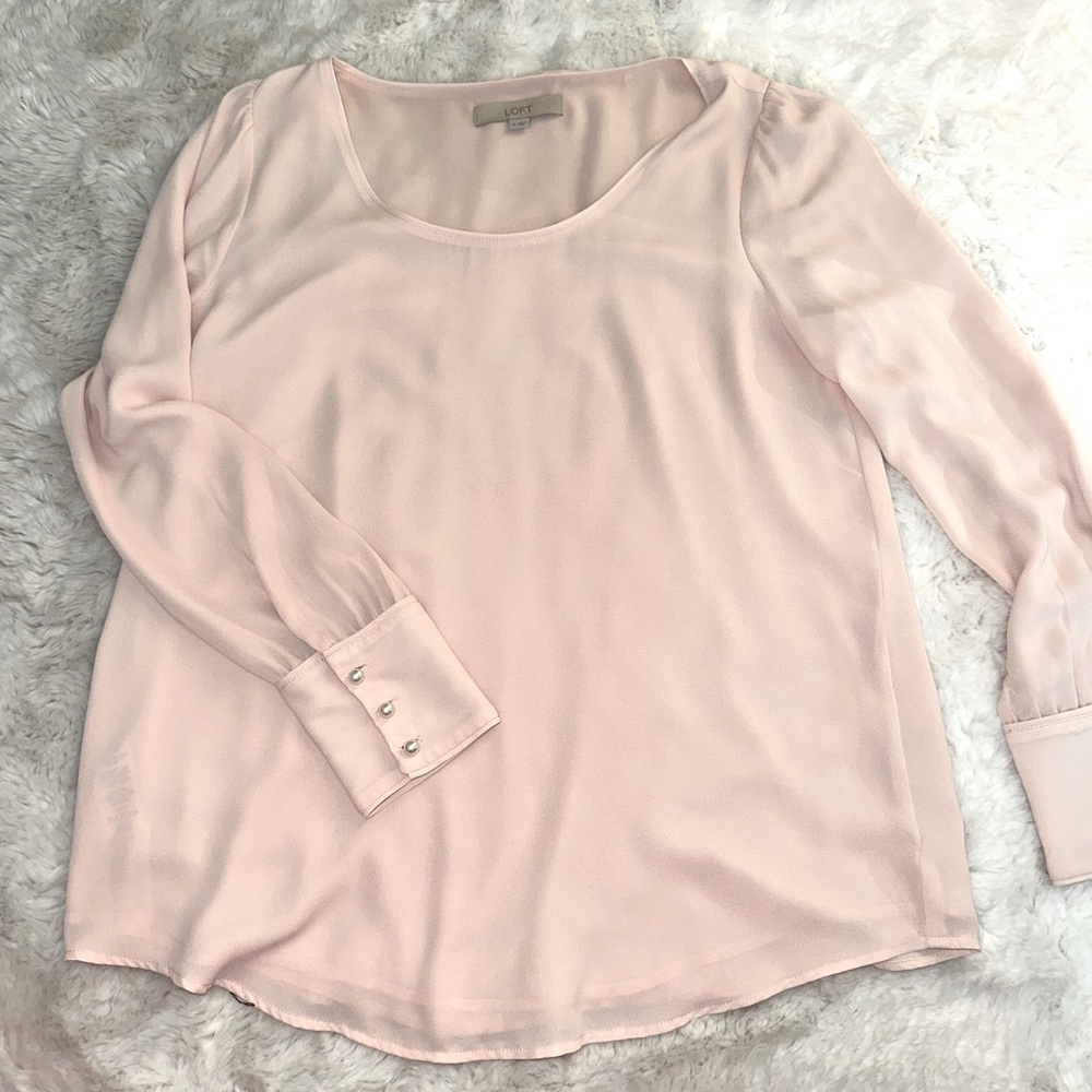 Loft Soft Pink Blouse